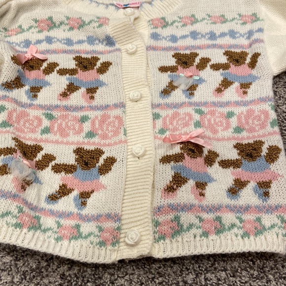 VTG Irene Charles, 6X ballerina, bear cardigan with rose buttons - Picture 2 of 8